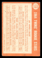 1964 Topps #116 Jay Ward/Tony Oliva Twins Rookies VG-EX RC Rookie  ID: 455014