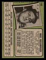 1971 Topps #149 Mike Hershberger Near Mint+  ID: 456618