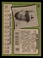 1971 Topps #699 Jim Britton Excellent+ High #  ID: 458691