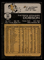1973 Topps #34 Pat Dobson Ex-Mint  ID: 458960