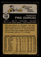 1973 Topps #138 Horacio Pina Very Good 