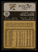 1973 Topps #187 Luke Walker Excellent+  ID: 459695