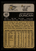 1973 Topps #337 Dave Duncan Ex-Mint  ID: 460376