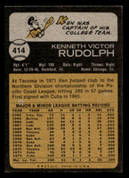 1973 Topps #414 Ken Rudolph Excellent+  ID: 460724