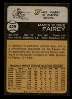 1973 Topps #429 Jim Fairey Near Mint+ 