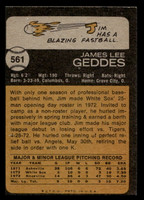 1973 Topps #561 Jim Geddes Excellent+ RC Rookie High #  ID: 461403