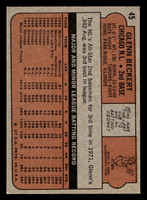 1972 Topps #45 Glenn Beckert Ex-Mint  ID: 461970
