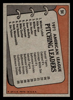 1972 Topps #94 Mickey Lolich/Vida Blue/Wilbur Wood AL Pitching Leaders Near Mint+  ID: 462073