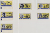 1963 Topps Famous American Stamps R711-15  Lot of 7  #*sku36556