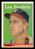 1958 Topps #10 Lew Burdette Excellent  ID: 465782