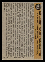 1960 Topps #463 Dodgers Coaches Excellent+  ID: 467950