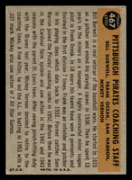 1960 Topps #467 Pirates Coaches Very Good  ID: 467959