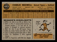 1960 Topps #443 Charlie Maxwell Excellent+  ID: 468019