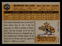 1960 Topps #474 Haywood Sullivan Excellent+  ID: 468038