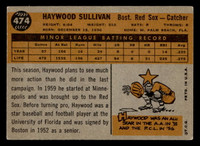 1960 Topps #474 Haywood Sullivan Excellent+  ID: 468041