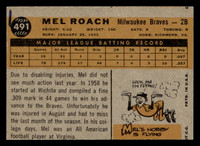1960 Topps #491 Mel Roach Excellent  ID: 468068