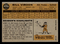 1960 Topps #496 Bill Virdon Very Good  ID: 468081