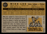 1960 Topps #521 Mike Lee Very Good RC Rookie  ID: 468143