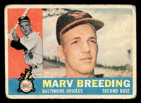 1960 Topps #525 Marv Breeding Good RC Rookie 