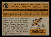 1960 Topps #541 Tony Curry G-VG RC Rookie  ID: 468198