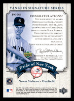 2003 UD Yankees Signature Pride of New York Auto NS Norm Siebern NM ID: 468742