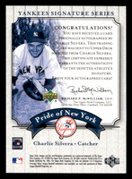 2003 UD Yankees Signature Pride of New York Auto CS Charlie Silvera NM ID: 468743