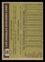 1961 Topps #86 Dodgers Team Ex-Mint  ID: 469321