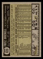 1961 Topps #333 Fritz Brickell Excellent+  ID: 469820