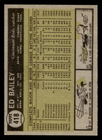 1961 Topps #418 Ed Bailey Very Good  ID: 469962