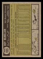 1961 Topps #465 Roy McMillan Ex-Mint  ID: 470009