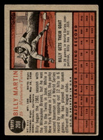 1962 Topps #208 Billy Martin G-VG 
