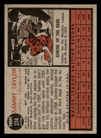 1962 Topps #274 Sammy Taylor Very Good  ID: 470538