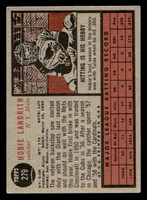1962 Topps #279 Hobie Landrith UER VG-EX  ID: 470545