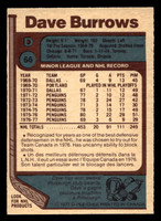 1977-78 O-Pee-Chee #66 Dave Burrows Near Mint+ OPC 