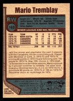 1977-78 O-Pee-Chee #163 Mario Tremblay Near Mint+ OPC 