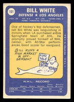 1969-70 Topps #101 Bill White Poor Pin Hole 