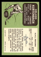 1970-71 Topps #117 Orland Kurtenbach Excellent+ Writing On Back 