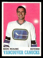 1970-71 Topps #119 Marc Reaume Excellent+ Writing On Back 