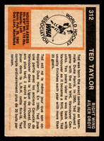 1972-73 O-Pee-Chee #312 Ted Taylor Ex-Mint OPC 