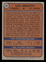 1974-75 Topps #63 Lou Angotti CO Near Mint 