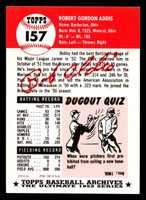 1991 Topps Archives 1953 #157 Bob Addis Ex-Mint Auto Signed  ID: 475956