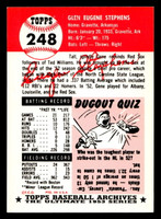 1991 Topps Archives 1953 #248 Gene Stephens Ex-Mint Auto Signed 