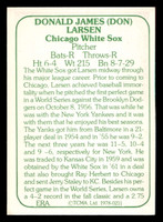 1978 TCMA The 1960's I #211 Don Larsen Near Mint Auto Signed 