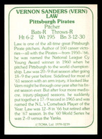 1978 TCMA The 1960's I #239 Vern Law Near Mint Auto Signed 