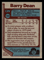 1977-78 Topps #183 Barry Dean Near Mint RC Rookie 