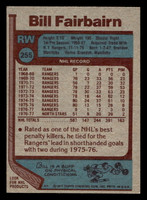 1977-78 Topps #255 Bill Fairbairn Near Mint  ID: 477091