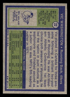 1972 Topps #22 Vic Washington Near Mint RC Rookie  ID: 480942