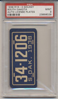 1938 R19-3  Goudey  License Plates  South Dakota  PSA 9  Mint  #*sku36640