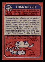 1973 Topps #389 Fred Dryer Ex-Mint  ID: 484137