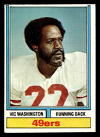 1974 Topps #62 Vic Washington Ex-Mint  ID: 485012